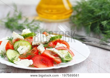 Vegetable Salad With Cheese