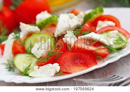 Vegetable Salad With Cheese