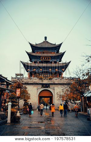 DALI, CHINA - DEC 5: Street view on December 5, 2014 in Dali, China. Dali is the ancient capital of Nanzhao in 8-9th centuries and Kingdom of Dali and major travel attractions in China.