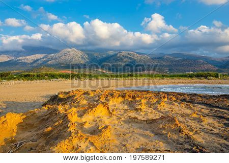 Beautiful Mountain Landscape Of Crete Near Malia, Greece