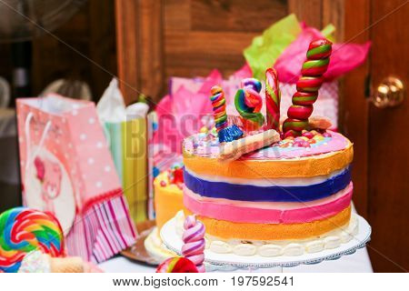 Candy Land Ice Cream Cone Birthday Event Catering Cake