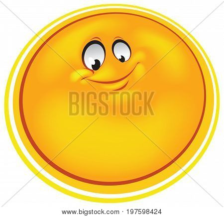 A happy sun is smiling vector file