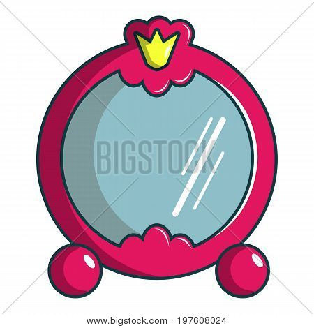 Princess mirror icon. Cartoon illustration of princess mirror vector icon for web design