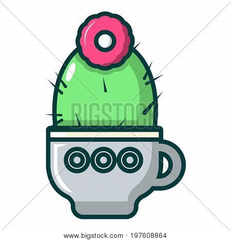 Mammillaria cactus icon. Cartoon illustration of mammillaria cactus vector icon for web design