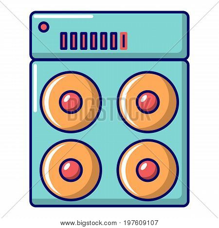 Speaker box icon. Cartoon illustration of speaker box vector icon for web design