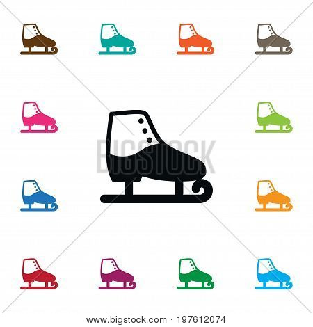 Ice Boot Vector Element Can Be Used For Skating, Ice, Boot Design Concept.  Isolated Skating Icon.