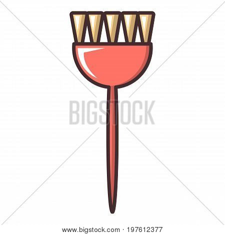 Hairdresser brush icon. Cartoon illustration of hairdresser brush vector icon for web design
