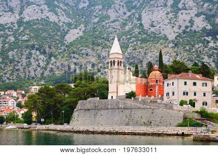 St. Matthew's church in Dobrota town, Montenegro