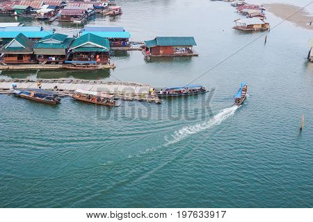 Port cabin in rural Sangkla Thailand .