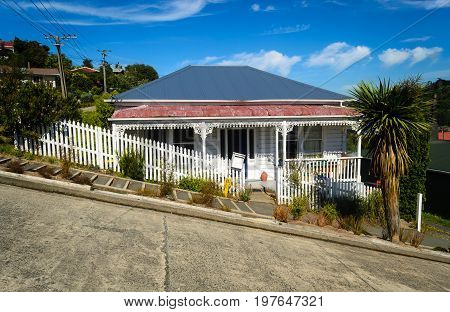 Baldwin street - the steepest street in the world Dunedin New Zealand