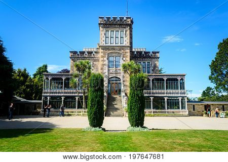 Larnach Castle on a sunny day Dunedin New Zealand