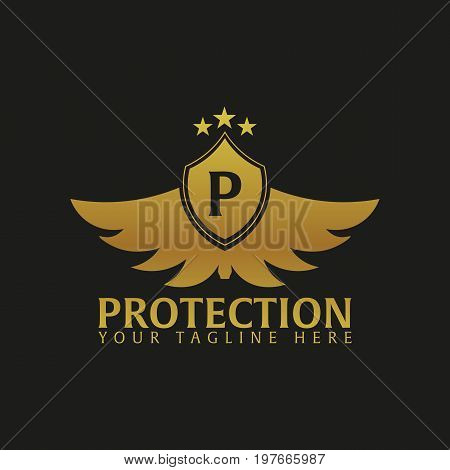 Shield Logo. Protection Company. Security. Guardian. Vector Illustration.