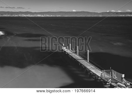 Freycinet Pier By Coles Bay In Tasmania