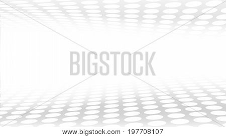 White And Grey Abstract Perspective Background 16x9. Eps10 Vector