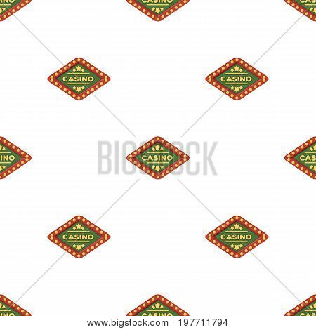 The emblem of the playing club with the inscription of the casino.Kasino single icon in cartoon style vector symbol stock web illustration.