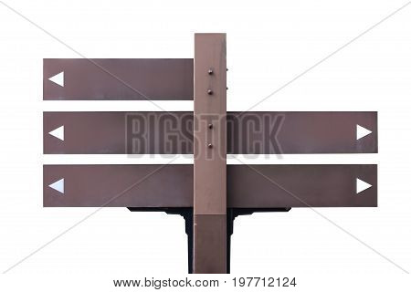 Empty Japanese Signpost isolated on White Background