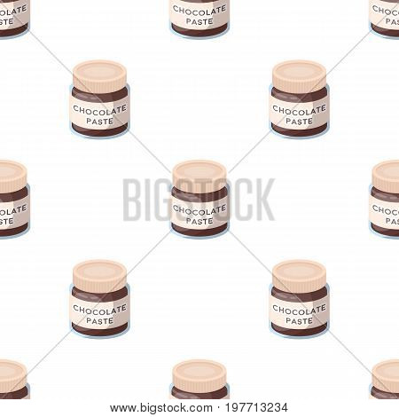Chocolate paste icon in cartoon design isolated on white background. Chocolate desserts symbol stock vector illustration.