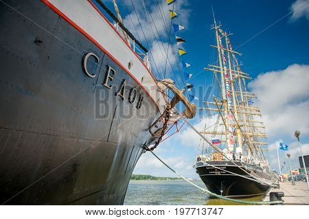 KLAIPEDA, LITHUANIA - JULY 30, 2017: Participating ship 
