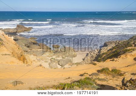 Trail Over The Cliffs In Vila Nova De Milfontes