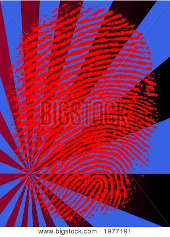 红色指纹淡入淡出