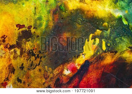 an encaustic colors - texture on a paper