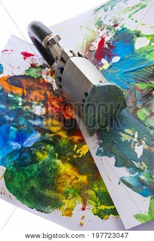 an encaustic colors and iron for encaustic art