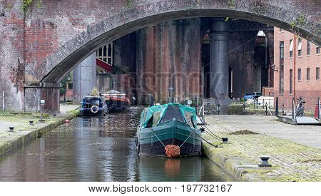 Industrial canals in the Castlefield area of Manchester