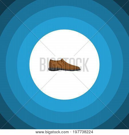 Male Footware Vector Element Can Be Used For Man, Shoe, Footware Design Concept.  Isolated Man Shoe Flat Icon.