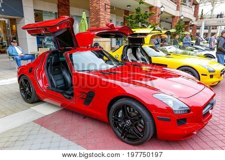 Redmond, Wa - April 29, 2017: Exotic Car Show At Redmond Town Center