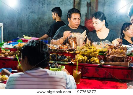 Gianyar Night Market In Gianyar Province, Bali, Indonesia