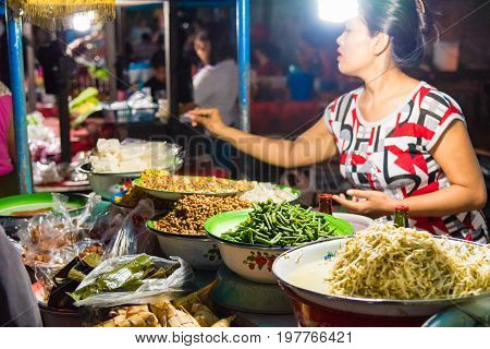 Gianyar Night Market In Gianyar Province, Bali, Indonesia