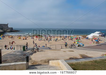 Carcavelos Portugal. 04 July 2017. Moinho beach in Carcavelos. Carcavelos Portugal. photography by Ricardo Rocha.