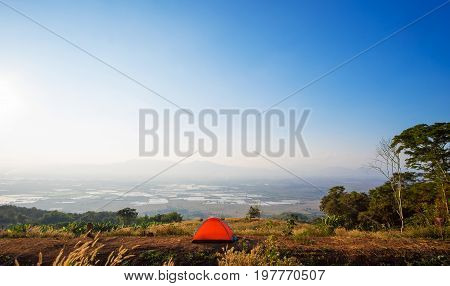 View Point At Doi Sa-ngo, Chiang Sean, Chiang Rai Province, Thailand.