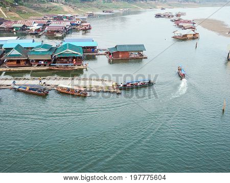Port cabin in rural Sangkla Thailand .