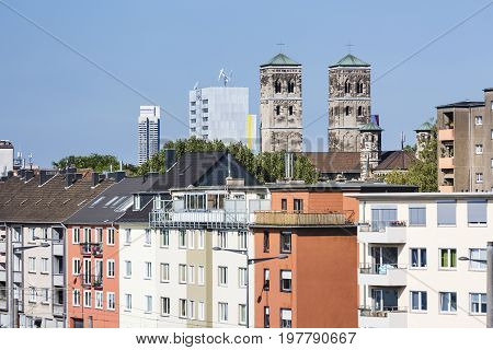 Cologne Deutz And St. Heribert Church, Germany, Editorial