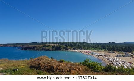 Landscape of Butamyata beach Sinemorets Bulgaria .