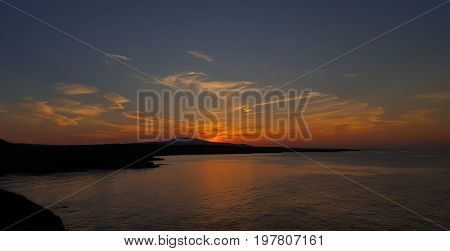 Sunset Over The Coastline Of Sinemorets, Bulgaria