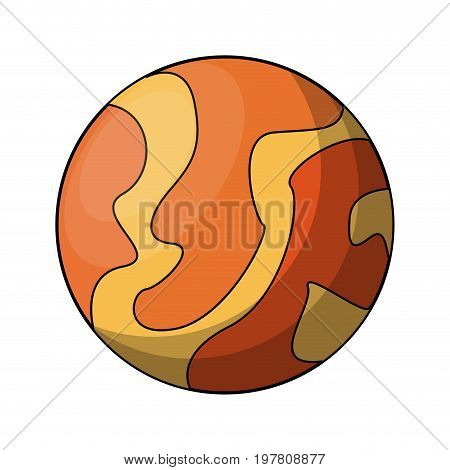 orange and yellow celestial body icon image vector illustration design