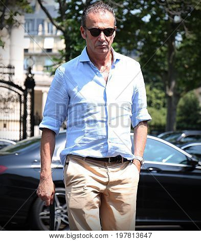 PARIS- 23 June 2017 Alessandro Calascibetta on the street during the Paris Fashion Week