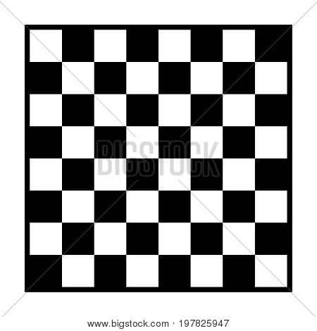 Empty Chessboard Isolated. Board For Chess Or Checkers Game. Strategy Game Concept. Checkerboard Bac