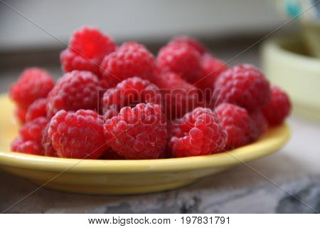 Raspberry mood. Preparations for cake on the kitchen