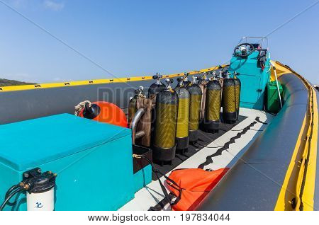 Scuba Dive Boat Bottles