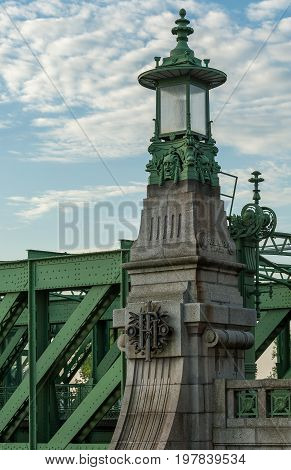 Pillar of the Schemerl Bridge in Vienna