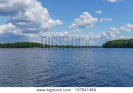 The bank of the Daugava River near Koknese in Latvia. July 2017.
