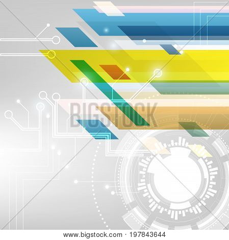 geometric technology abstract hi-tech circuit board background