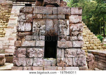 The relief of sukuh temple in Indonesia