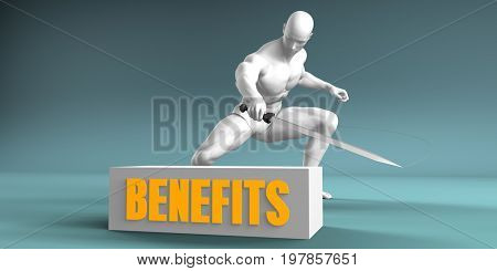 Cutting Benefits and Cut or Reduce Concept 3D Illustration Render