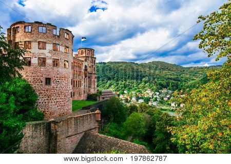 magnificient Schloss Heidelberg - great castles of Germany, popular touristic attraction