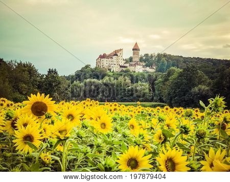 Burg Clam castle in Upper Austria Perg im Muehlviertel.