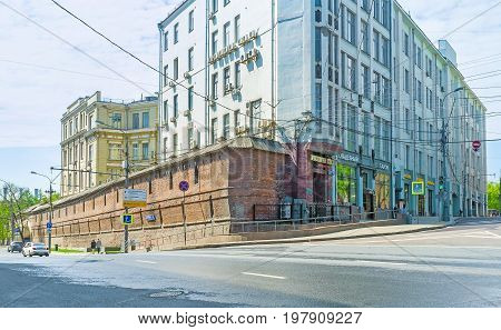 The Restored Part Of Kitai-gorod Wall In Moscow